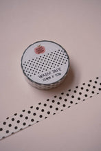 Load image into Gallery viewer, Black and White Polka Dot Washi Tape