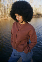 Load image into Gallery viewer, Wool Pocket Cardigan - Brown