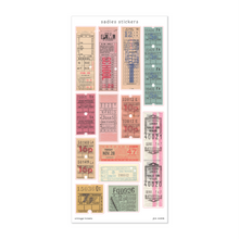 Load image into Gallery viewer, Vintage Tickets Jumk Journal Sticker Sheet