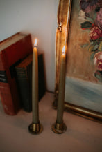 Load image into Gallery viewer, Moss Green Hand Dipped Beeswax Tapers