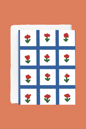 Floral Gingham Everyday Card