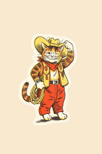 Cowboy Kitty Sticker