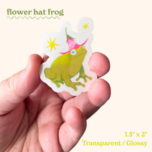 Load image into Gallery viewer, Flower Hat Frog Sticker