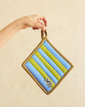 Load image into Gallery viewer, Grasshopper Stripe Quilted Pot Holder