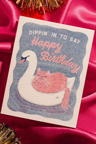 Dippin' In To Say Happy Birthday Card