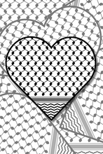 Load image into Gallery viewer, Keffiyeh Heart Sticker