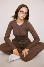 Load image into Gallery viewer, Pointelle Cardigan - Cocoa