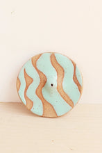 Load image into Gallery viewer, Ceramic Incense Holder - Wavy Aqua