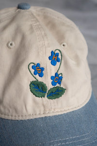 Blue Blooms Two Tone Ball Cap