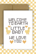 Load image into Gallery viewer, Cross Stitch Baby Card