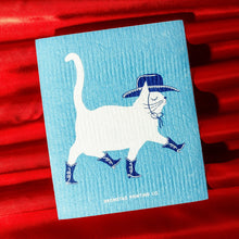 Load image into Gallery viewer, Cowboy Cat - Swedish Dishcloth