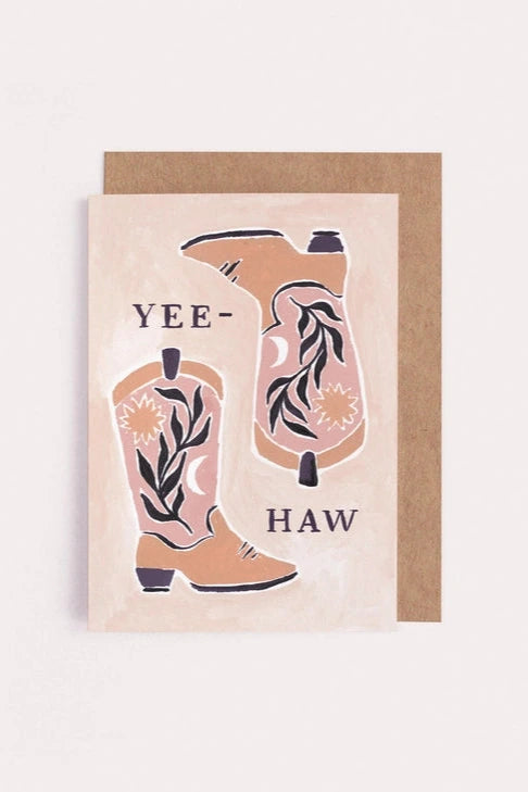 Yee Haw Cowboy Mini Card