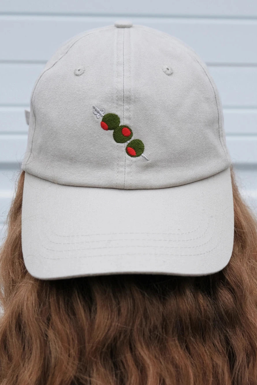 Olives Embroidered Hat - Khaki