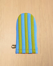 Load image into Gallery viewer, Grasshopper Stripe Quilted Oven Mitt