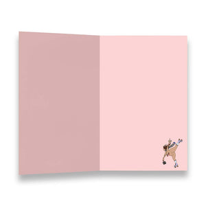 Skater Girl Brings Cake Birthday Card