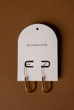Load image into Gallery viewer, Julia Paper Clip Hoops - Gold