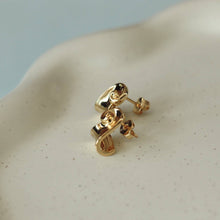 Load image into Gallery viewer, Gold Swirl Earrings
