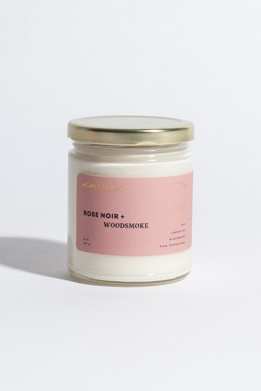 Rose Noir + Woodsmoke Soy Candle