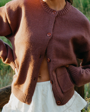 Load image into Gallery viewer, Wool Pocket Cardigan - Brown