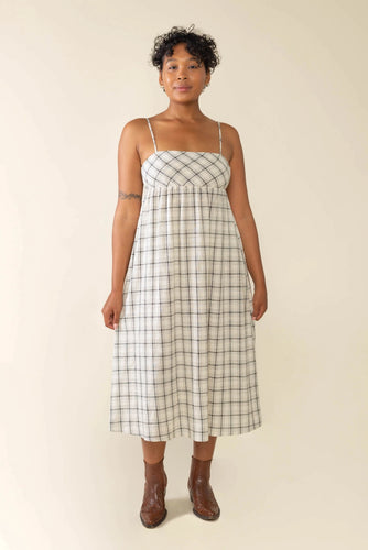 Georgette Plaid Dress
