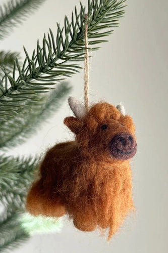 Highland Cow Holiday Ornament