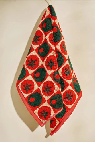 Tomato & Olive Cotton Terry Towel