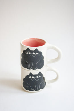 Fluffy Cat Illustrated Mug