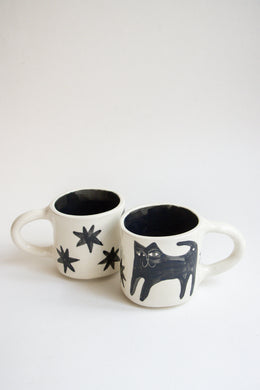 Celestial Cat Illustrated Mug