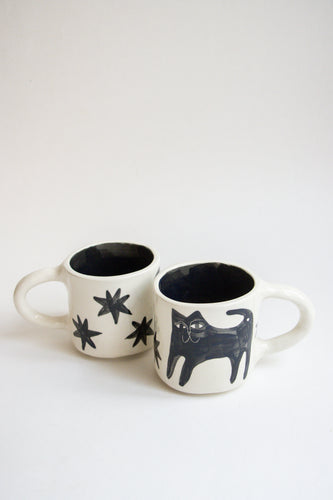 Celestial Cat Illustrated Mug