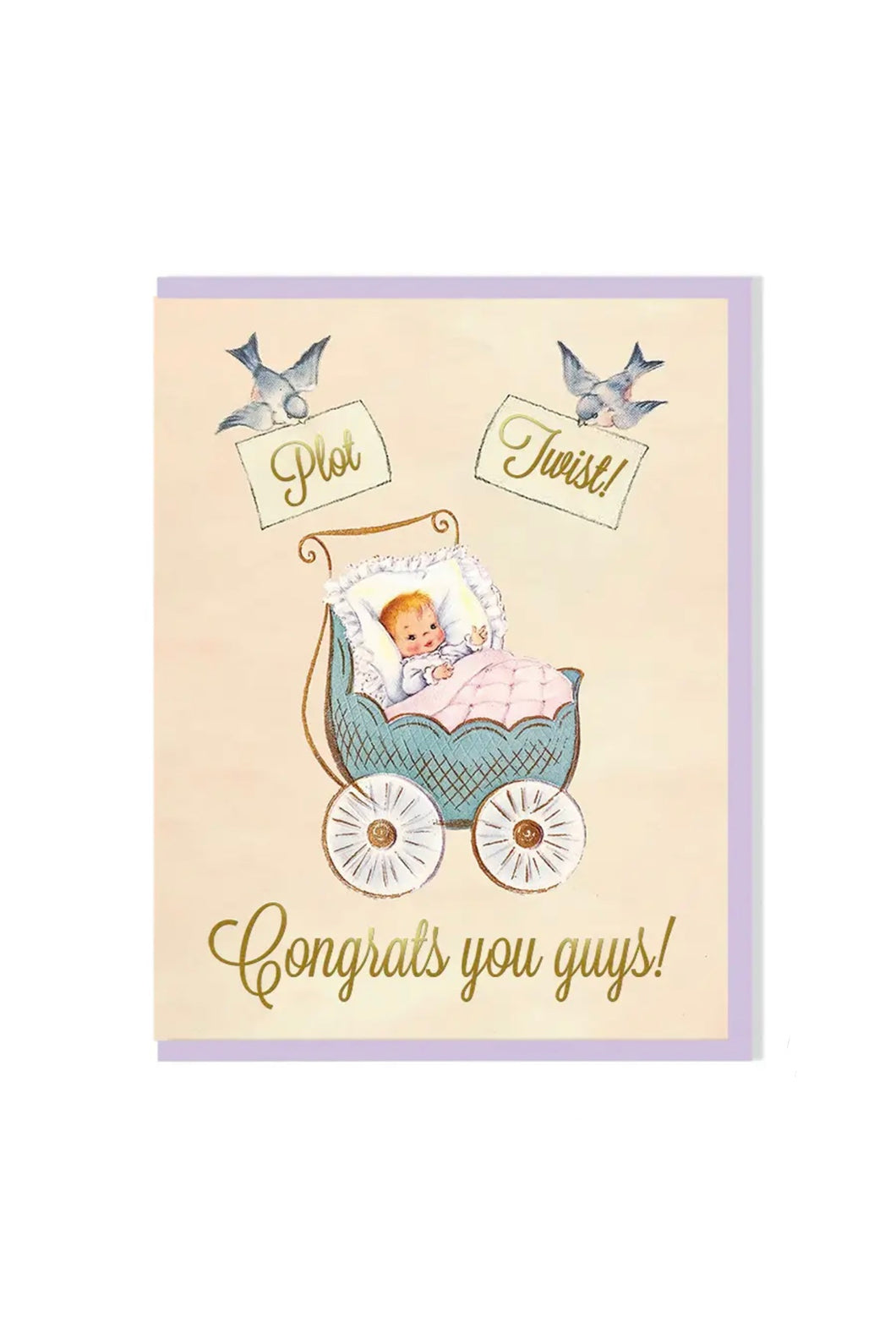 Plot Twist - Congrats you guys! Baby Shower Card