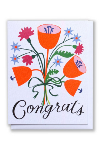 Bouncy Floral Congrats Card