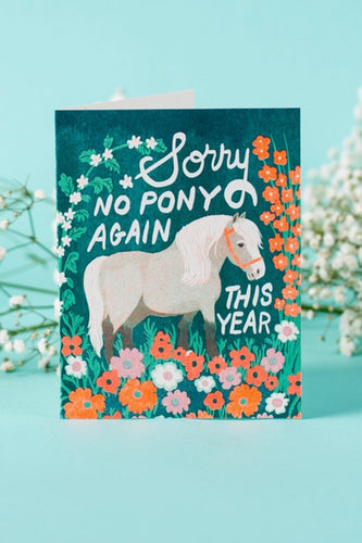 No Pony Birthday Card