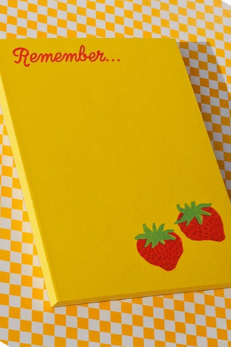 Strawberry Remember Notepad