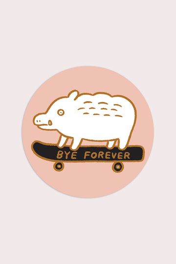 Bye Forever Boar Sticker