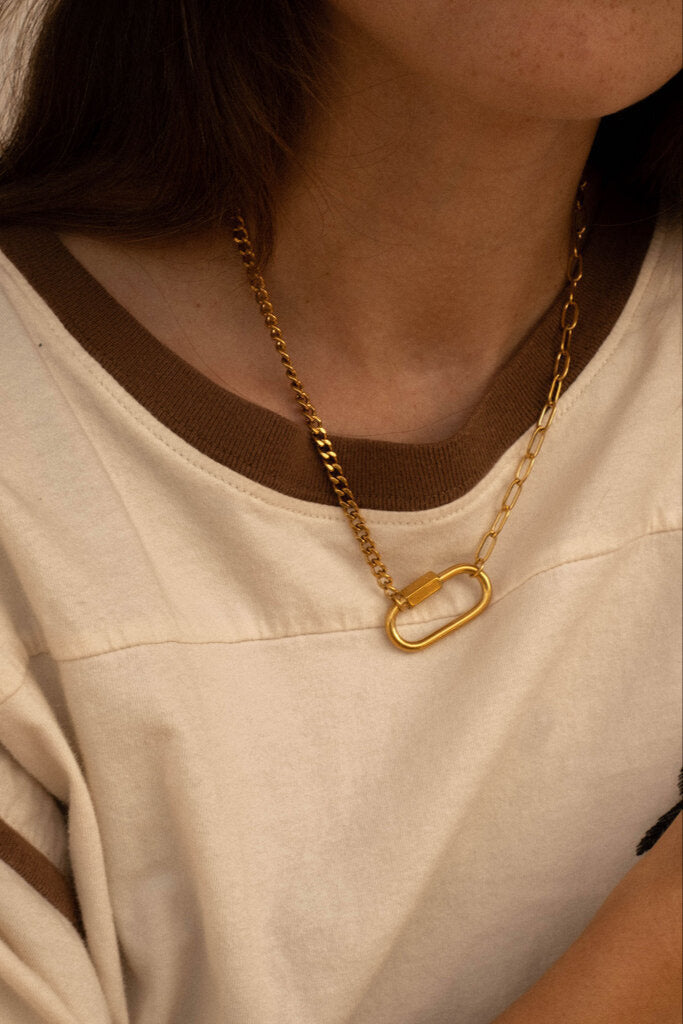 Carabiner Clasp Chain Necklace