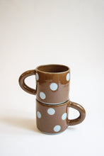 Load image into Gallery viewer, Mini Dot Mug - Mocha + Blue