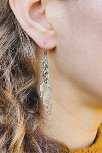 Chainlink Flame Earrings