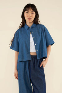 Charli Boxy Denim Top