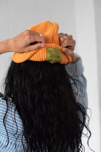 Merge Recycled Cotton Beanie - Carrot