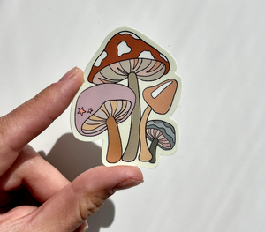 Pastel Mushrooms Sticker