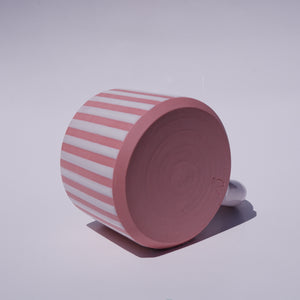 Pinstripe Mug - Pink + Lotus