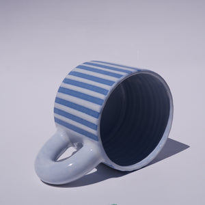 Pinstripe Mug - Blue + Lotus