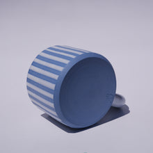 Load image into Gallery viewer, Pinstripe Mug - Blue + Lotus