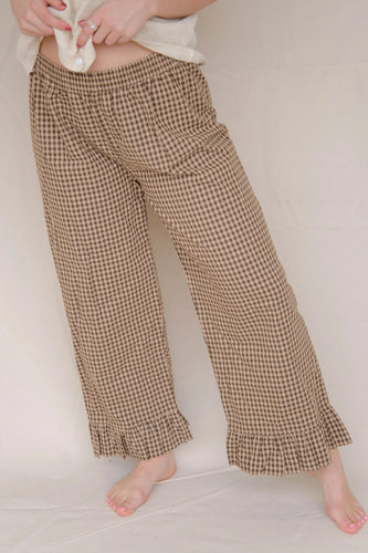 Boxer Pant - Brown Gingham