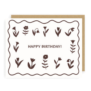 Birthday Flowers Greeting Card