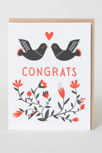 Load image into Gallery viewer, Congrats Lovebirds Greeting Card