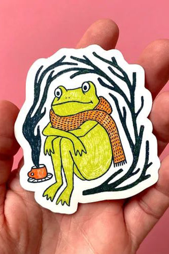Scarf Frog Sticker