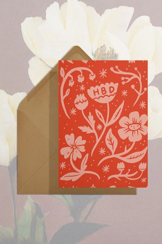 HBD Floral Card