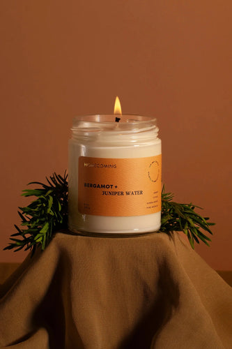 Bergamot + Juniper Water Soy Candle