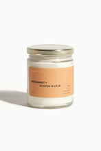 Load image into Gallery viewer, Bergamot + Juniper Water Soy Candle